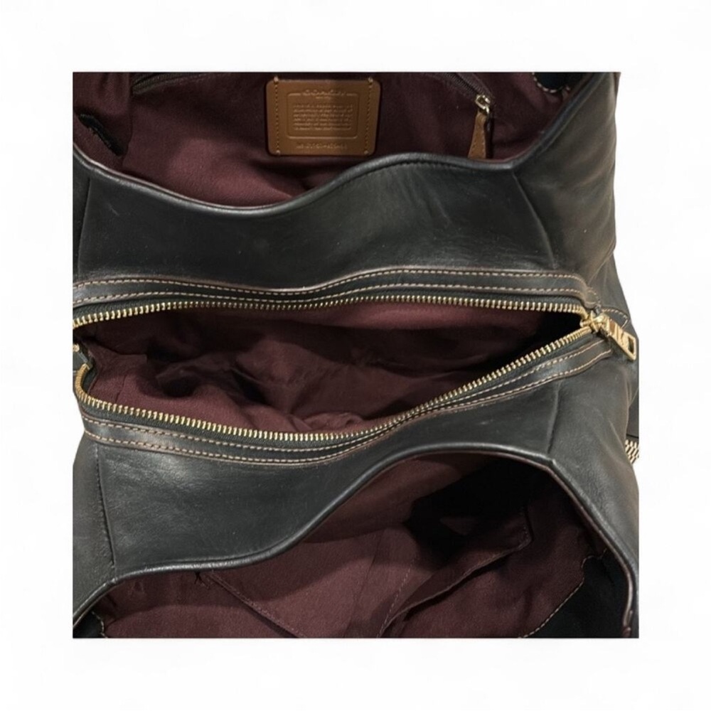Coach Phoebe Black and Cream Shoulder Bag - Picture 12 of 13